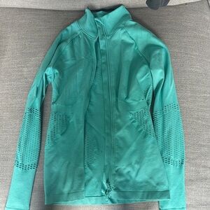 Fabletics Teal Full-Zip Top